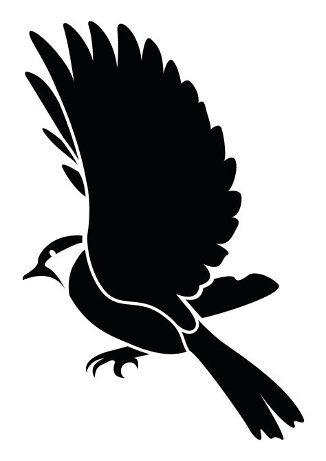 silhouette of a bird flying|free printable bird silhouette template.